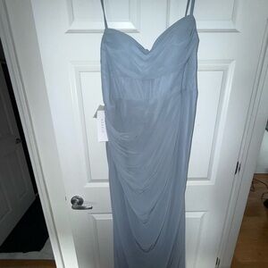 Elegant Blue Bridesmaid Gown